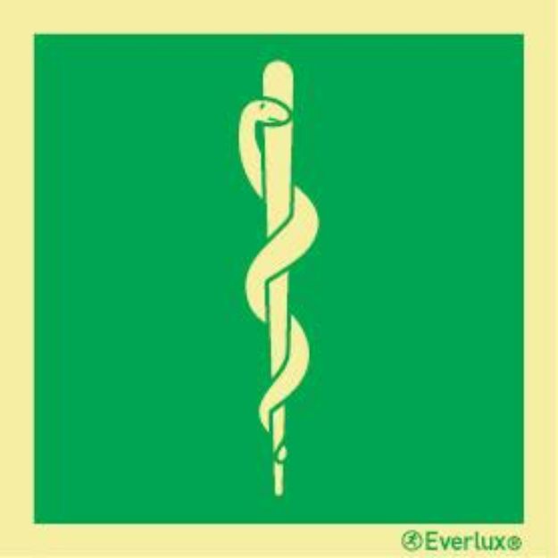 Safety sign, photoluminescent vinyl, Evacuation ch